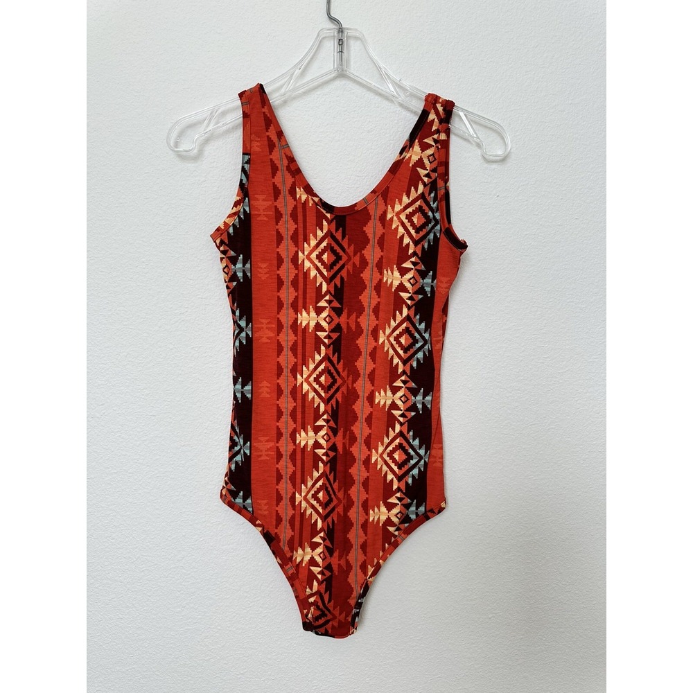 NWT Lucky & Blessed Filly Flair Aztec Print Tank Top Body Suit Size Small - Picture 2 of 8